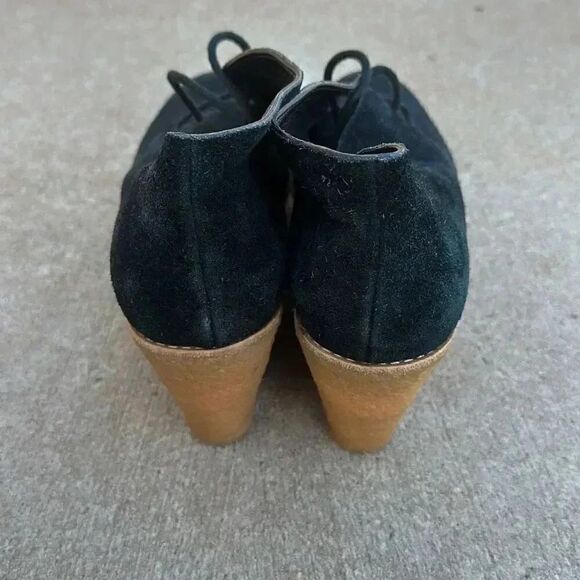 Cole Haan Black Suede Wedges Booties - Picture 5 of 13